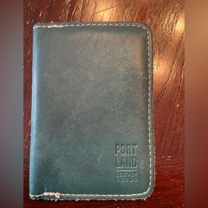 Portland Leather Goods peacock passport holder